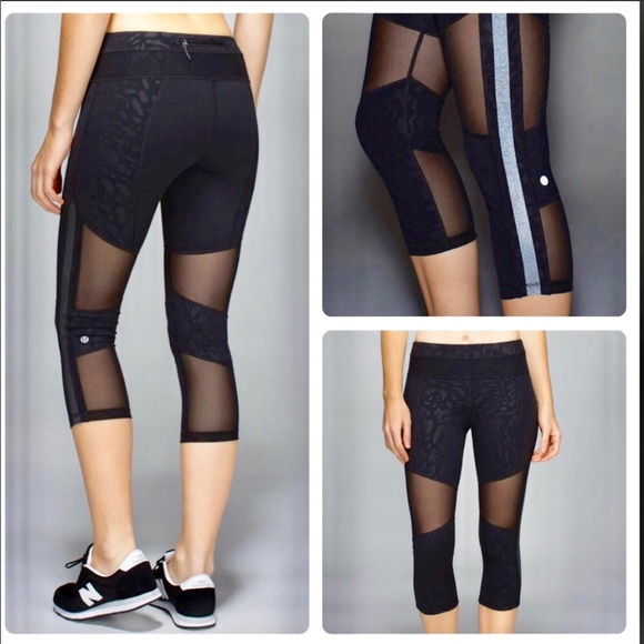 lululemon athletica Pants - ❌SOLD❌ 🍋 Lululemon Mesh With Me Crop Sz. 4